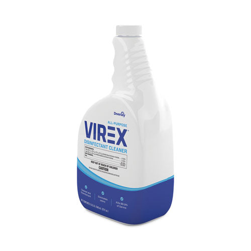 Image of Diversey CBD540540 Virex All-Purpose Disinfectant Cleaner, Lemon Scent, 32 Oz Spray Bottle, 4/carton