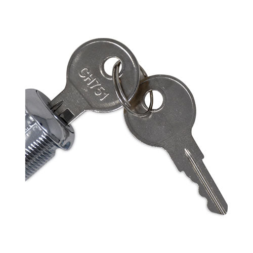 Image of Rubbermaid® Commercial FG9T73M20000 Replacement Lock And Keys For Cleaning Carts, Silver