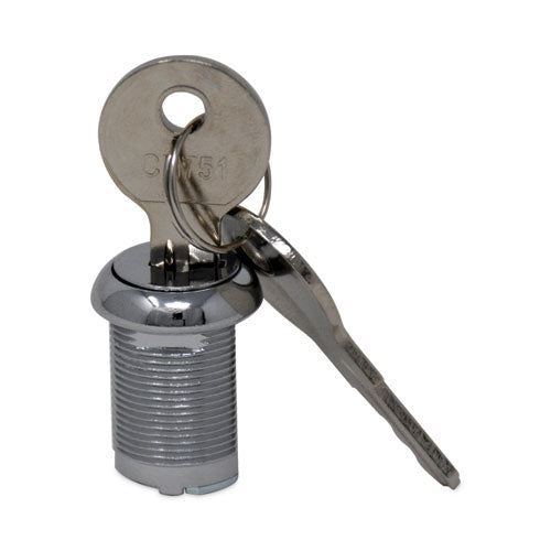 Image of Rubbermaid® Commercial FG9T73M20000 Replacement Lock And Keys For Cleaning Carts, Silver