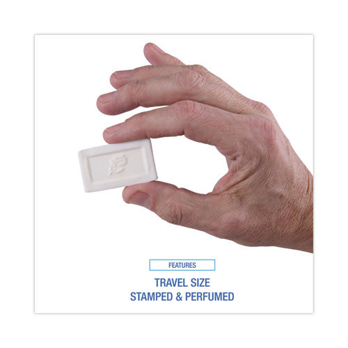 Image of Boardwalk® BWKNO12SOAP Face and Body Amenity Soap, Flow Wrapped, Floral Scent, # 1/2 Bar, 1,000/Carton