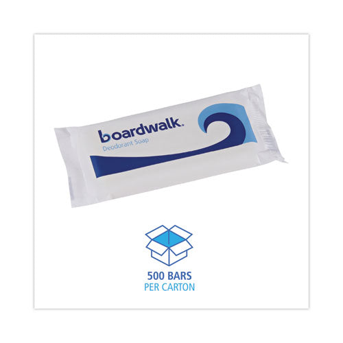 Image of Boardwalk® BWKNO15SOAP Face and Body Amenity Soap, Flow Wrapped, Floral Scent, # 1 1/2 Bar, 500/Carton
