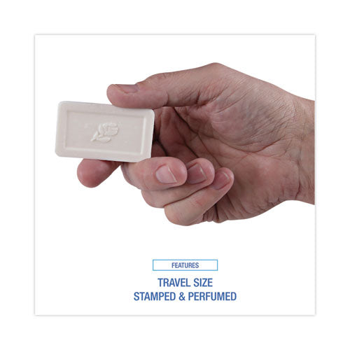 Image of Boardwalk® BWKNO34SOAP Face and Body Amenity Soap, Flow Wrapped, Floral Scent, # 3/4 Bar, 1,000/Carton