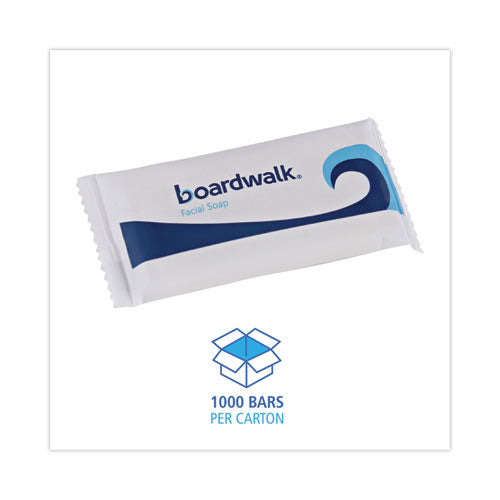 Image of Boardwalk® BWKNO34SOAP Face and Body Amenity Soap, Flow Wrapped, Floral Scent, # 3/4 Bar, 1,000/Carton