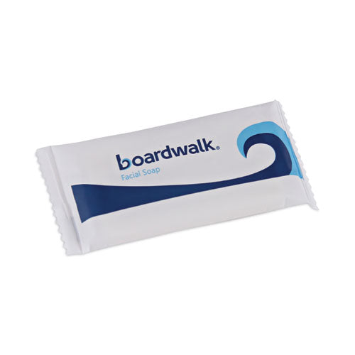 Image of Boardwalk® BWKNO34SOAP Face and Body Amenity Soap, Flow Wrapped, Floral Scent, # 3/4 Bar, 1,000/Carton