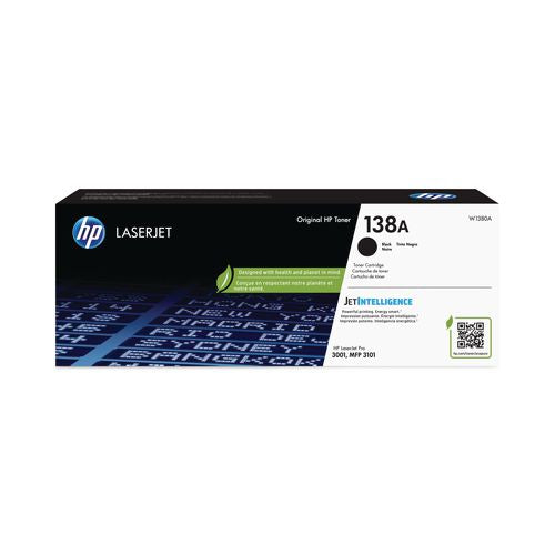 Image of HP W1380A HP 138A, (W1380A) Black Original LaserJet Toner Cartridge