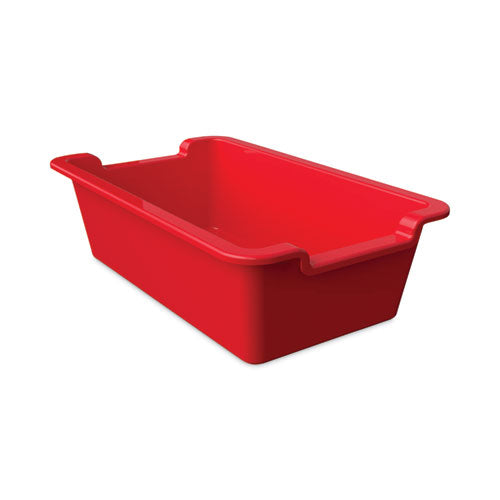 Image of deflecto® 39510RED Antimicrobial Rectangle Storage Bin, Red