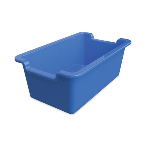 Image of deflecto® 39510BLU Antimicrobial Rectangle Storage Bin, Blue