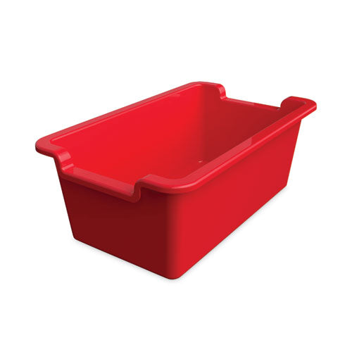 Image of deflecto® 39510RED Antimicrobial Rectangle Storage Bin, Red