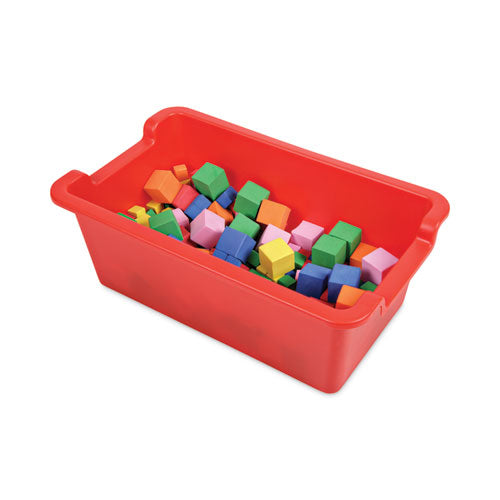 Image of deflecto® 39510RED Antimicrobial Rectangle Storage Bin, Red