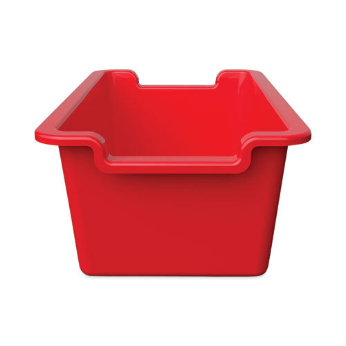 Image of deflecto® 39510RED Antimicrobial Rectangle Storage Bin, Red