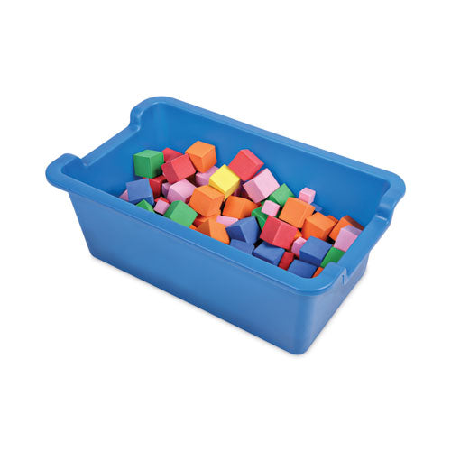 Image of deflecto® 39510BLU Antimicrobial Rectangle Storage Bin, Blue