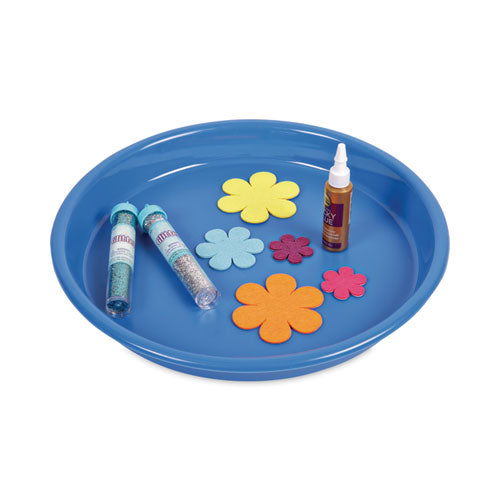 Image of deflecto® Little Artist's Antimicrobial Craft Tray, 13" Dia., Blue