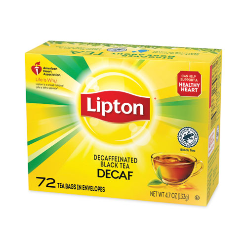 Image of Lipton® TJL00290 Tea Bags, Decaffeinated, 72/box
