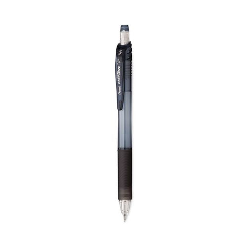Image of Pentel® BL77BP5A EnerGel RTX Gel Pen, Retractable, Medium 0.7 mm, Black Ink, Gray/Black Barrel, 5/Pack