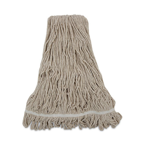 Image of Boardwalk® BWK432C Mop Head, Pro Loop Web/Tailband, Premium Standard Head, Cotton, 32 oz, White