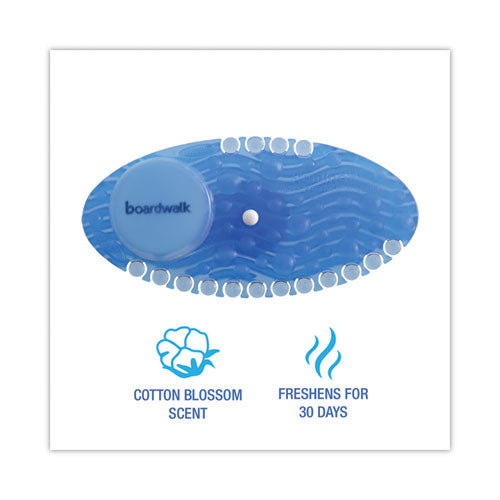 Image of Boardwalk® CURVP010I060M06AAS8100 Curve Solid Air Freshener, Cotton Blossom, Blue, 10/Box, 6 Boxes/Carton