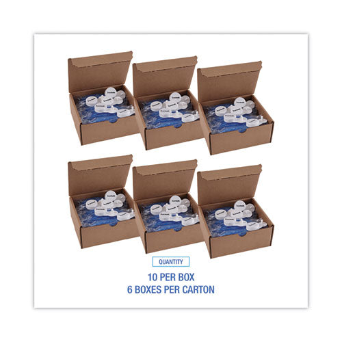 Image of Boardwalk® CURVP010I060M06AAS8100 Curve Solid Air Freshener, Cotton Blossom, Blue, 10/Box, 6 Boxes/Carton
