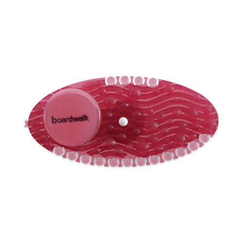Image of Boardwalk® CURVP010I060M01AAS8100 Curve Solid Air Freshener, Spiced Apple, Red, 10/Box