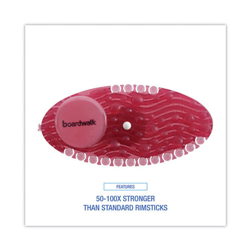 Image of Boardwalk® CURVP010I060M01AAS8100 Curve Solid Air Freshener, Spiced Apple, Red, 10/Box