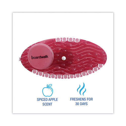 Image of Boardwalk® CURVP010I060M01AAS8100 Curve Solid Air Freshener, Spiced Apple, Red, 10/Box