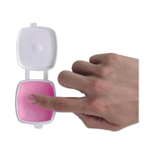 Image of LEE 10400 Sortkwik Fingertip Moisteners, 1 Oz, Pink