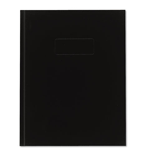 Image of Blueline® A9 Business Notebook with Self-Adhesive Labels, 1-Subject, Medium/College Rule, Black Cover, (192) 9.25 x 7.25 Sheets