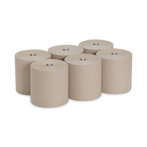Image of Georgia Pacific® Professional 26480 SofPull Hardwound Roll Paper Towel, Nonperforated, 1-Ply, 7.87" x 1,000 ft, Brown, 6 Rolls/Carton