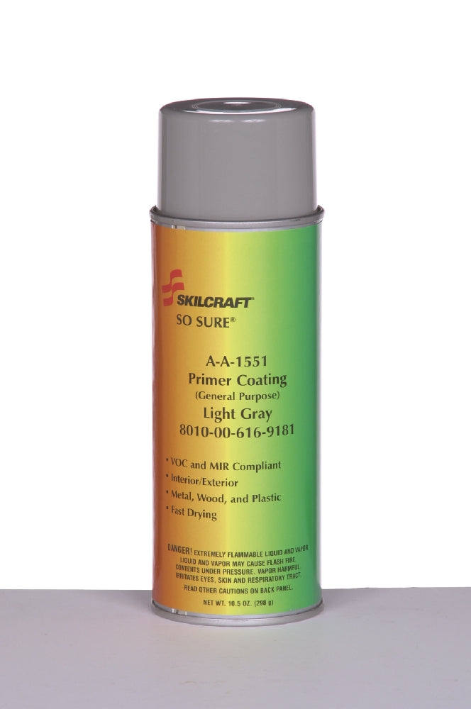 Image of SKILCRAFT® SO-SURE® So-Sure Aerosol Primer Paint, Gray