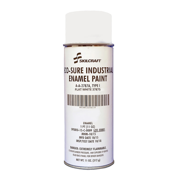 Image of SKILCRAFT® ECO-SURE® Eco-Sure Industrial Enamel Aerosol Paint, Gloss White 17875, 1 Pint