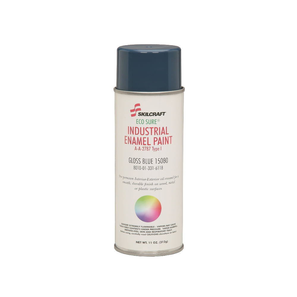Skilcraft Aerosol Enamel Paint, Gloss Blue 15080