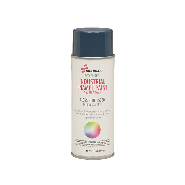 Skilcraft Aerosol Enamel Paint, Gloss Blue 15080