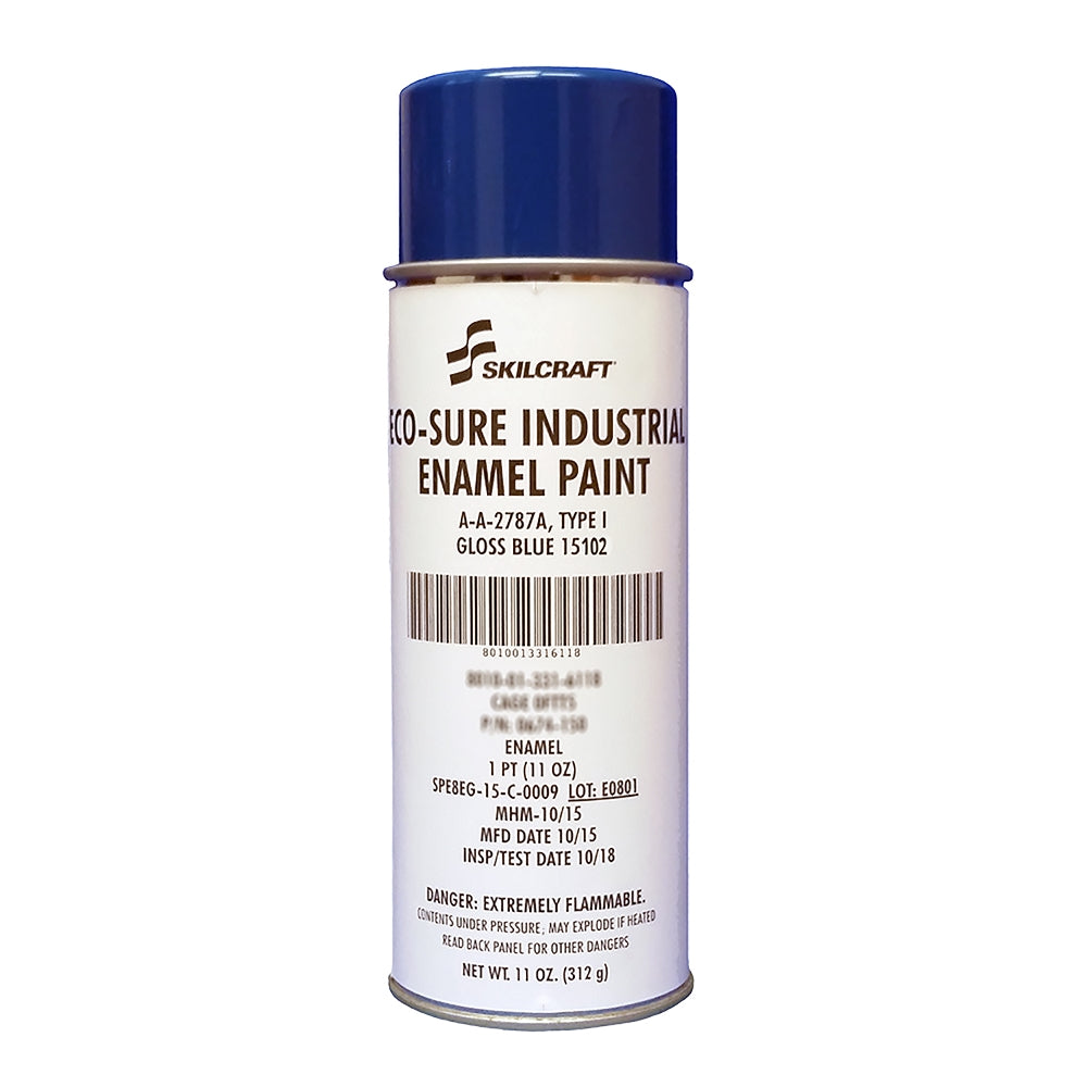 Eco-Sure Industrial Enamel Aerosol Paint, Gloss Blue 15102