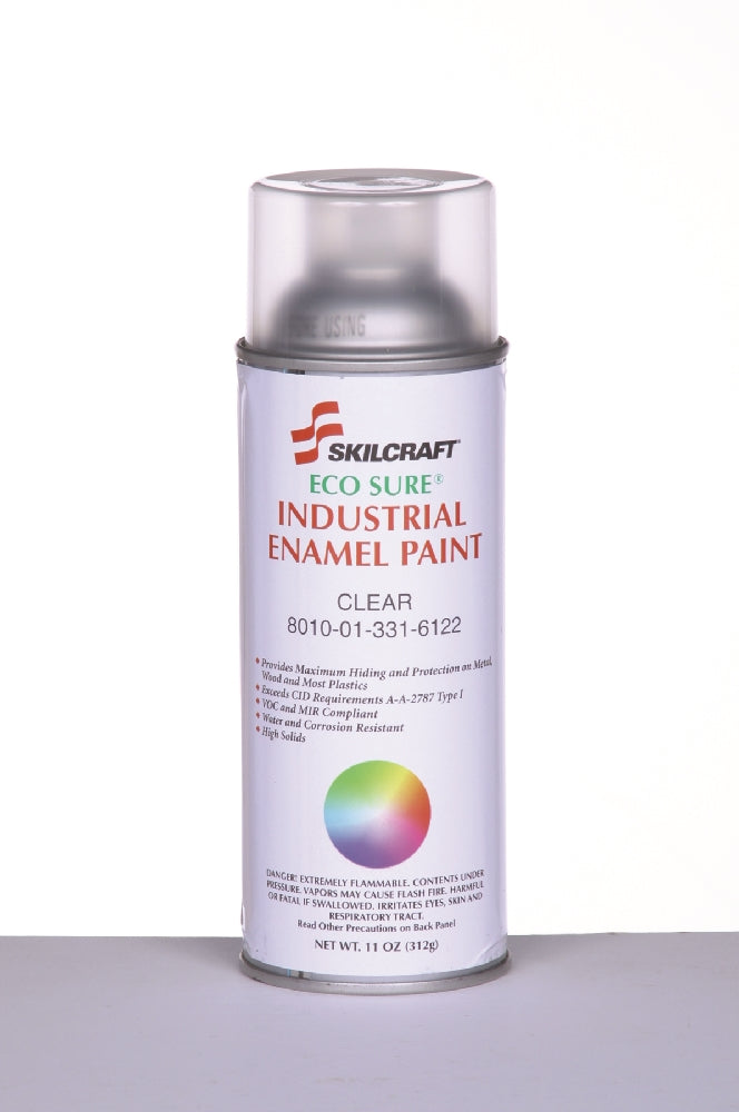 Eco-Sure Industrial Enamel Aerosol Paint, Clear