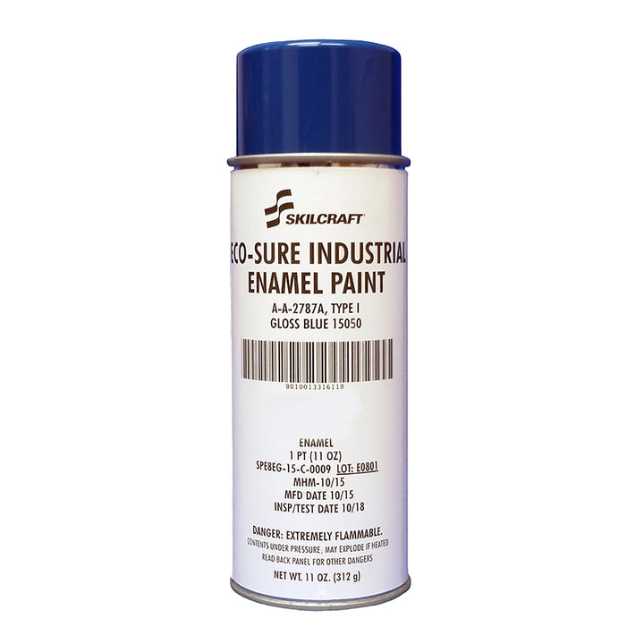 Eco-Sure Industrial Enamel Aerosol Paint, Gloss Blue 15050