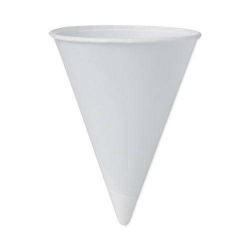 Image of SOLO® 4BR-2050 Cone Water Cups, ProPlanet Seal, 4 oz, Paper, White, 200/Pack