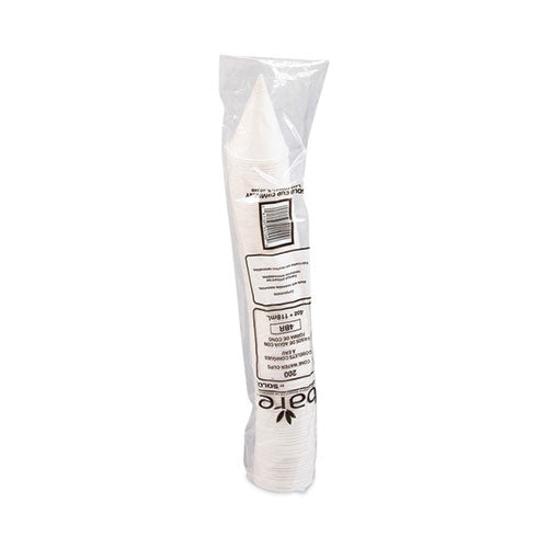 Image of SOLO® 4BR-2050 Cone Water Cups, ProPlanet Seal, 4 oz, Paper, White, 200/Pack