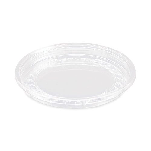 Image of SOLO® LG8R-0090 Bare Eco-Forward RPET Deli Container Lids, Recessed Lid, Fits 8 oz Containers, Clear, Plastic, 50/Pack, 10 Packs/Carton