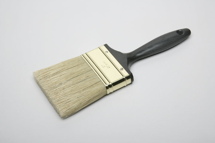 Natural Bristle Paint Brushes, 3" Flat Sash
