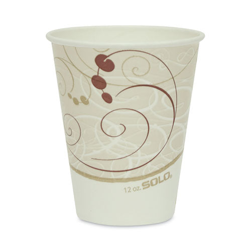 Image of SOLO® RP12SP-J8000 Double Sided Poly (DSP) Paper Cold Cups, 12 oz, Symphony Design, 80/Sleeve, 25 Sleeves/Carton