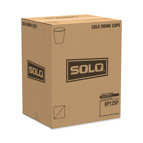 Image of SOLO® RP12SP-J8000 Double Sided Poly (DSP) Paper Cold Cups, 12 oz, Symphony Design, 80/Sleeve, 25 Sleeves/Carton