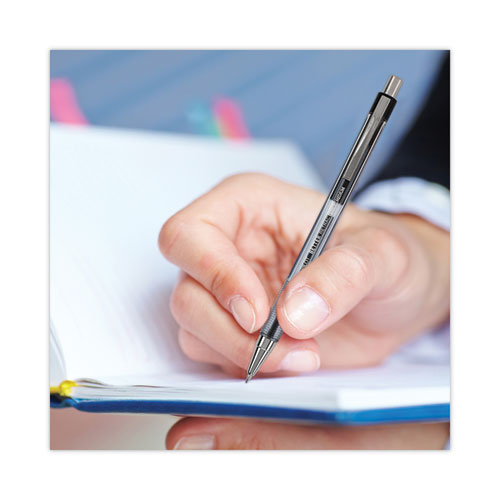 Image of Pilot® 30000 Better Ballpoint Pen, Retractable, Fine 0.7 Mm, Black Ink, Smoke Barrel, Dozen