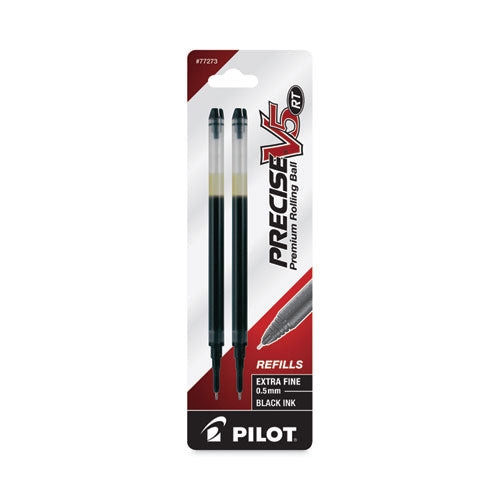Image of Pilot® 77273 Refill For Pilot Precise V5 Rt Rolling Ball, Extra-Fine Conical Tip, Black Ink, 2/pack