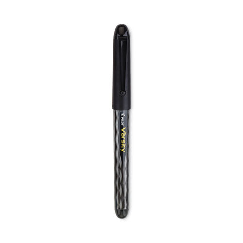 Image of Pilot® 90010 Varsity Fountain Pen, Medium 1 mm, Black Ink, Clear/Black Barrel