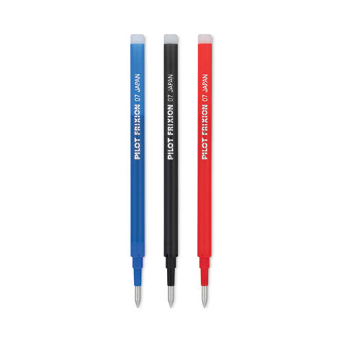 Image of Pilot® 77335 Refill for Pilot FriXion Erasable, FriXion Ball, FriXion Clicker and FriXion LX Gel Ink Pens, Fine-Tip, Assorted Ink, 3/Pack
