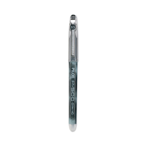 Image of Pilot® 38600 Precise P-500 Gel Pen, Stick, Extra-Fine 0.5 Mm, Black Ink, Black Barrel, Dozen