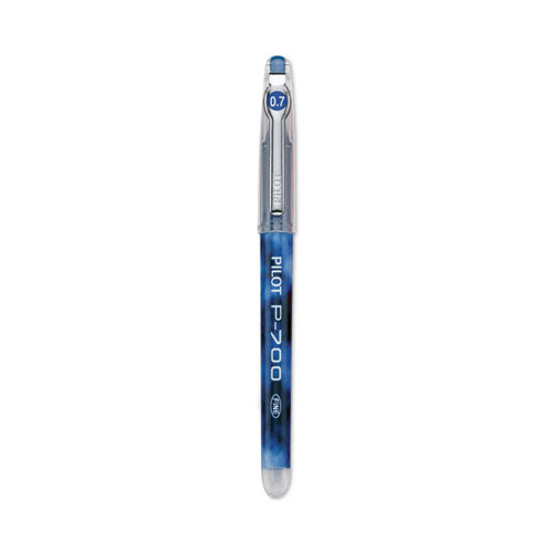 Image of Pilot® 38611 Precise P-700 Gel Pen, Stick, Fine 0.7 Mm, Blue Ink, Blue Barrel, Dozen