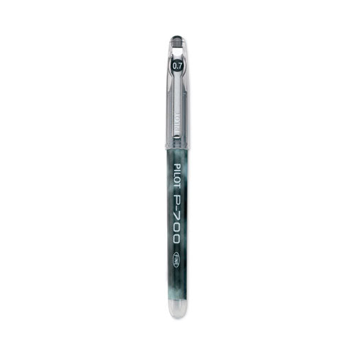 Image of Pilot® 38610 Precise P-700 Gel Pen, Stick, Fine 0.7 Mm, Black Ink, Black Barrel, Dozen