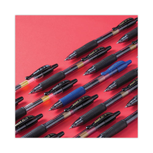 Image of Pilot® 31128 G2 Premium Gel Pen, Retractable, Fine 0.7 Mm, Assorted Ink And Barrel Colors, 8/pack
