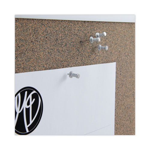 Image of GEM® CPAL5 Aluminum Head Push Pins, Aluminum, Silver, 0.63", 100/Box