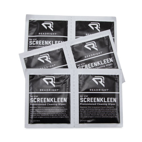Image of Read Right® RR1209 OneStep ScreenKleen Wipes, 5 x 5, Unscented, 24/Box
